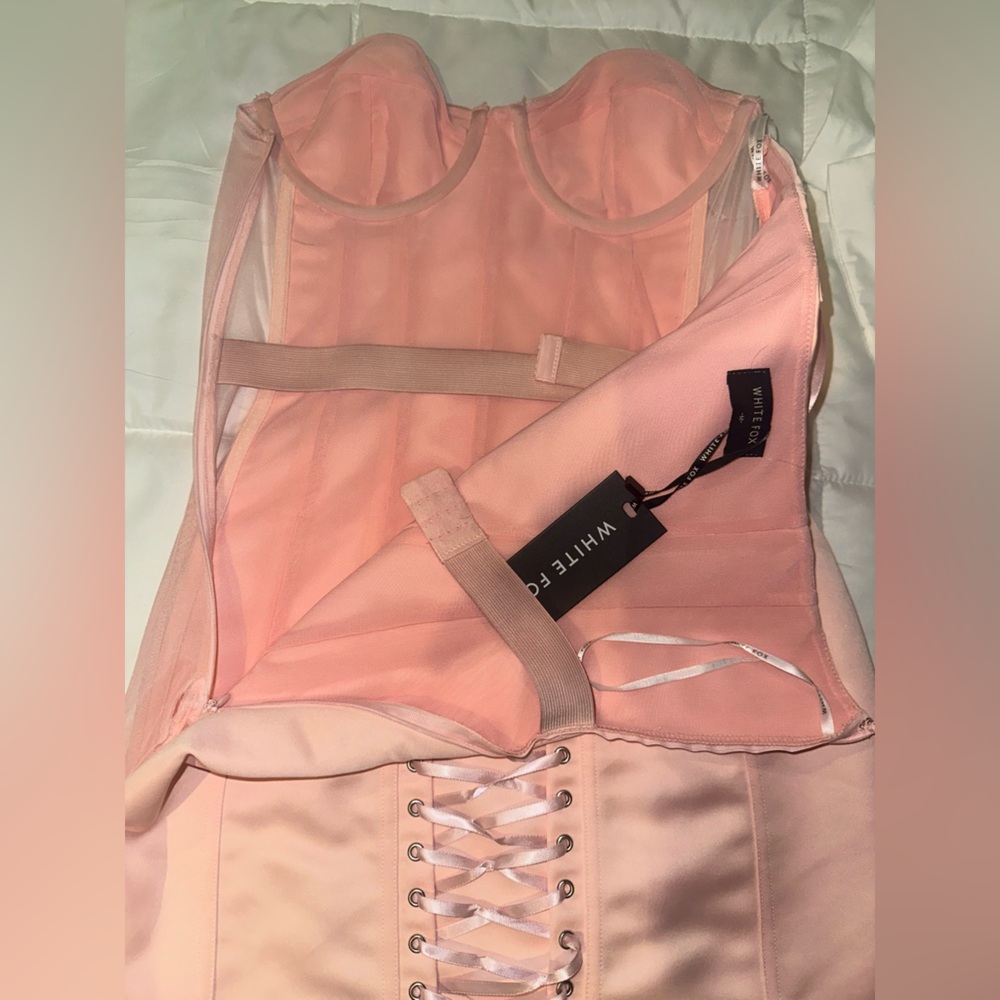 White Fox Park Avenue Princess Mini Dress Baby Pink US6 $85 - Picture 10 of 11
